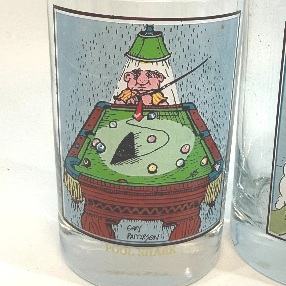 Set‎ of 3 Vintage 1982 Arby's Collector Series Gary Patterson Drinking Glasses